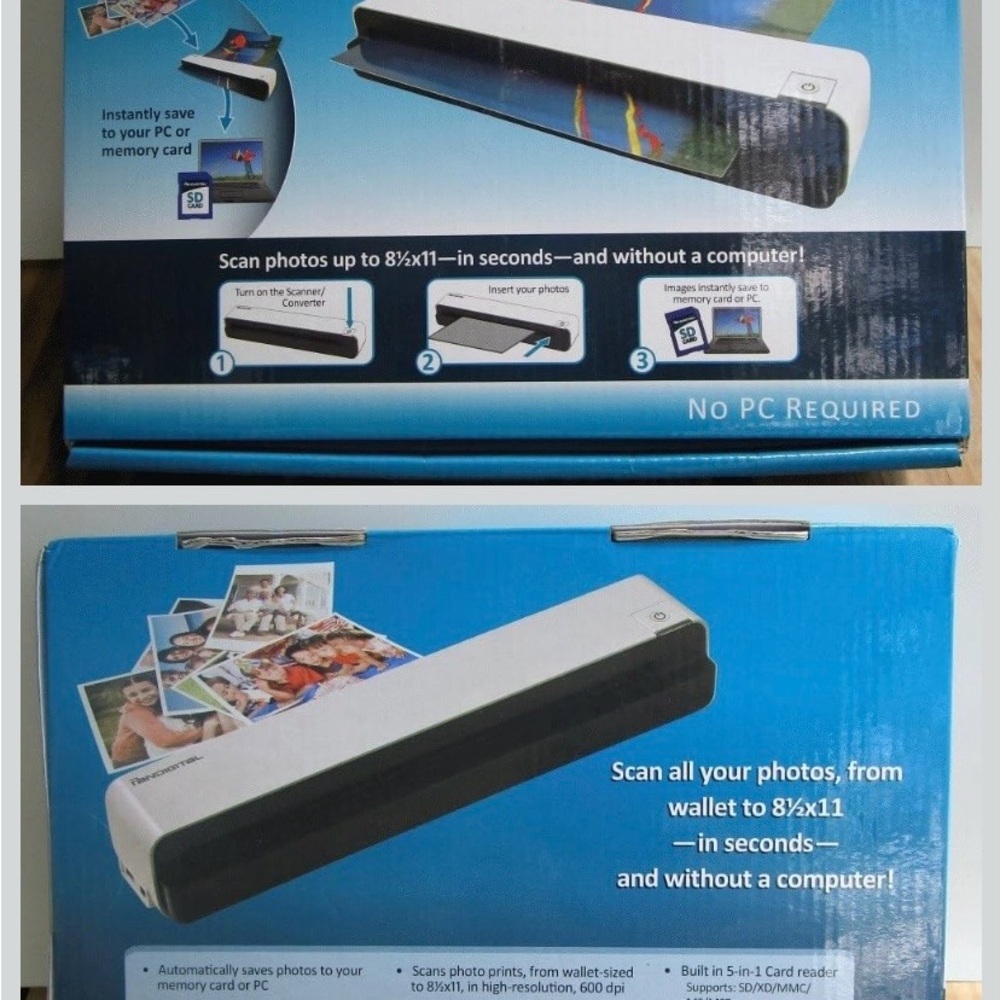 Compact White Photo Scanner